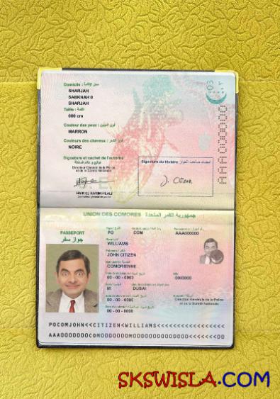 Komory zdjęcie do paszportu pliki PSD, skan i fotografowany obraz